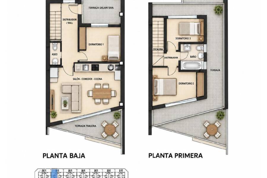 Verkauf - Reihenhaus - Aguas nuevas 1 - Torrevieja