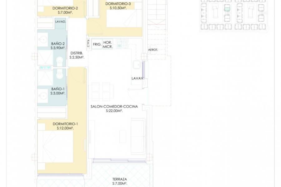 Försäljning - Nedervåning Bungalow - Los balcones - Torrevieja