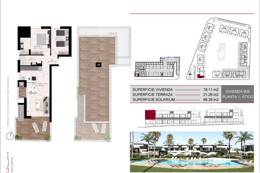 Verkauf - Bungalow Obergeschoss - Lo marabú - Ciudad quesada