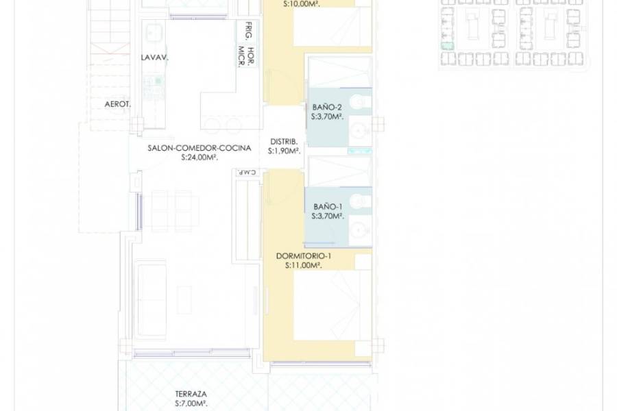 Försäljning - Nedervåning Bungalow - Los balcones - Torrevieja