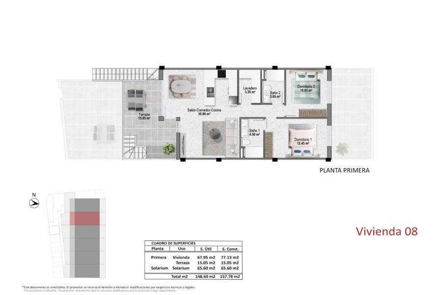 Sale - Bungalow Top Floor - Zona Pueblo - Pilar de la Horadada