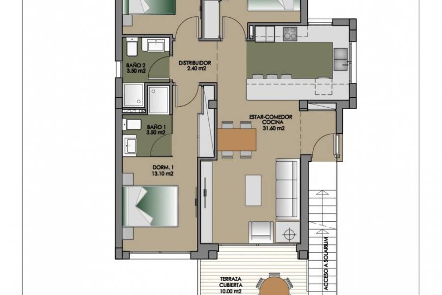 Verkauf - Bungalow Obergeschoss - Urbanizaciones - San Miguel de Salinas