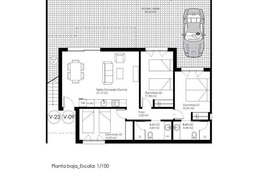 Verkauf - Bungalow Erdgeschoss - Zona Pueblo - Pilar de la Horadada