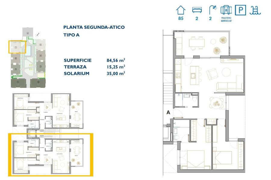 Salg - Penthouse leilighet - Pueblo - San Pedro del Pinatar