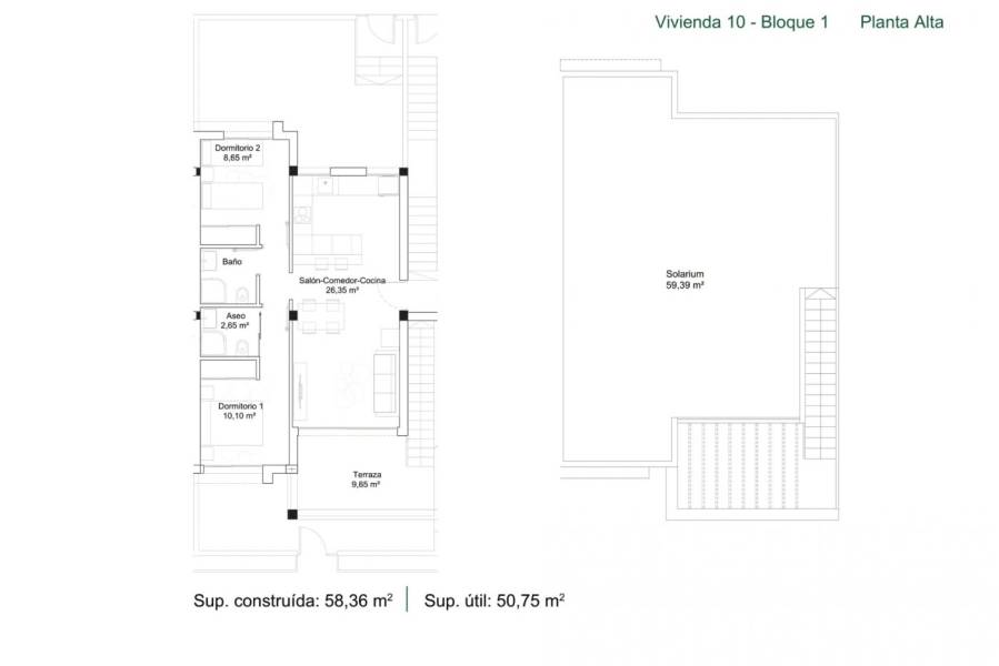 Verkauf - Bungalow Obergeschoss - PAU 26 - Orihuela Costa