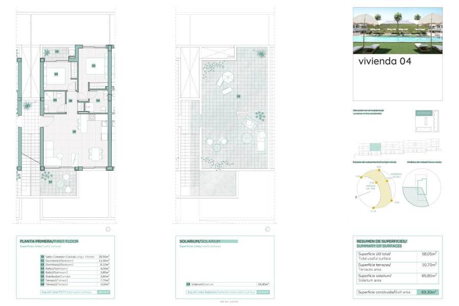 Försäljning - Övervåning Bungalow - Los balcones - Torrevieja
