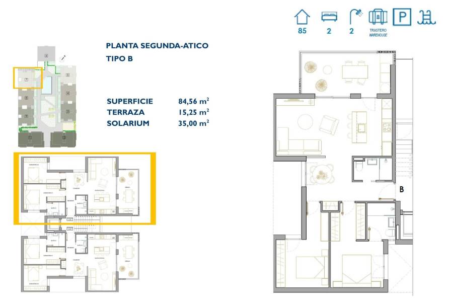 Salg - Penthouse leilighet - Pueblo - San Pedro del Pinatar